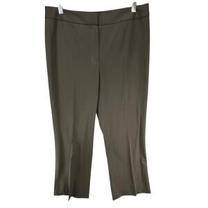 Lafayette 148 Menswear Trouser Pant 10 Brown Wool Blend Minimalist Quiet Luxury